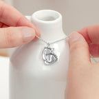 Personalised Baby Feet Plated Necklace