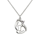 Personalised Baby Feet Plated Necklace