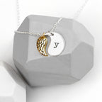 Personalised Contemporary Angel Wing Necklace