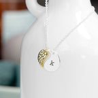 Personalised Contemporary Angel Wing Necklace