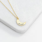 Personalised Crescent Moon Necklace