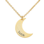 Personalised Crescent Moon Necklace
