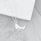 Personalised Crescent Moon Necklace