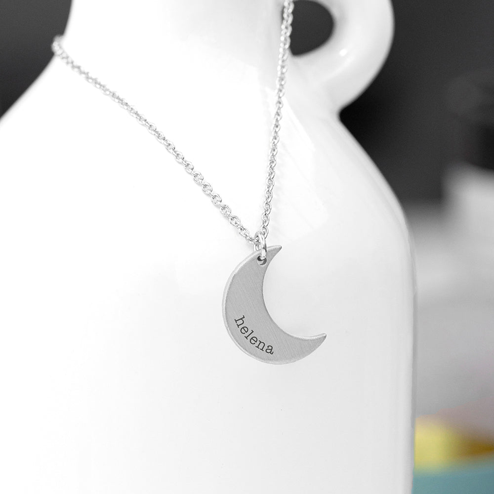 Personalised Crescent Moon Necklace