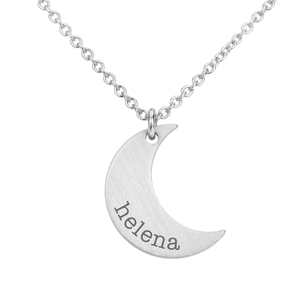 Personalised Crescent Moon Necklace