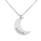 Personalised Crescent Moon Necklace