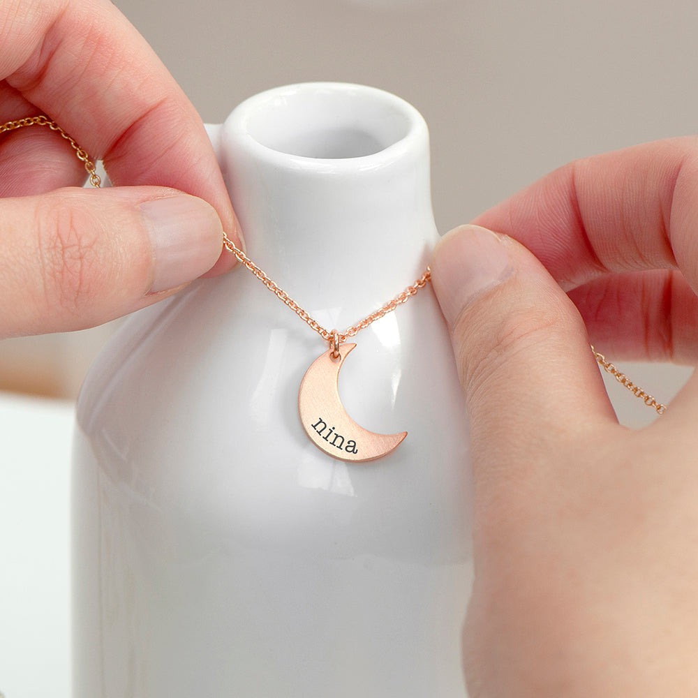 Personalised Crescent Moon Necklace