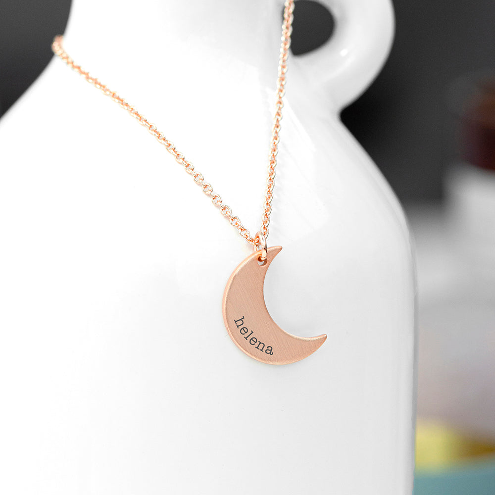 Personalised Crescent Moon Necklace