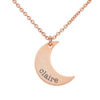 Personalised Crescent Moon Necklace