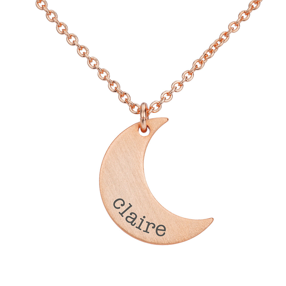 Personalised Crescent Moon Necklace