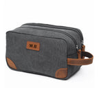 Personalised Deluxe Denim Wash Bag Grey