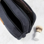 Personalised Deluxe Denim Wash Bag Grey