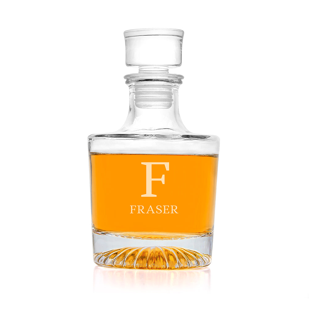 Personalised Elegance Monogram Round Decanter