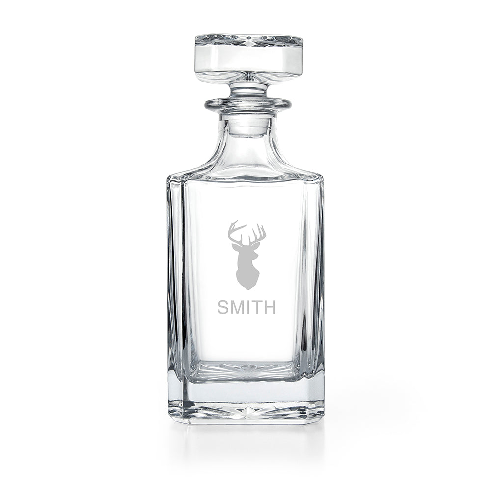 Personalised Classic Stag Square Decanter