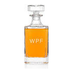 Personalised Classic Initials Square Decanter