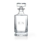 Personalised Classic Initials Square Decanter