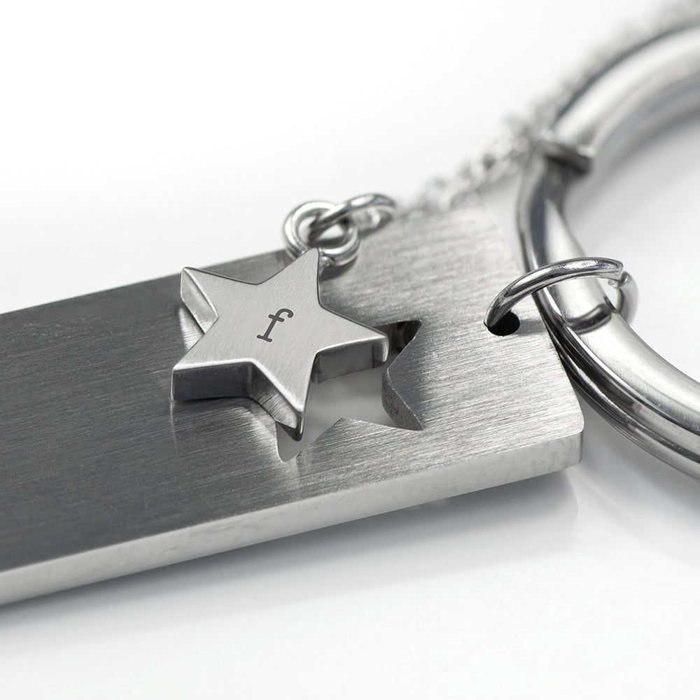Personalised Lucky Star Necklace & Keyring Set