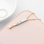 Personalised Gold and Silver Square Hidden Message Capsule Women's Necklace