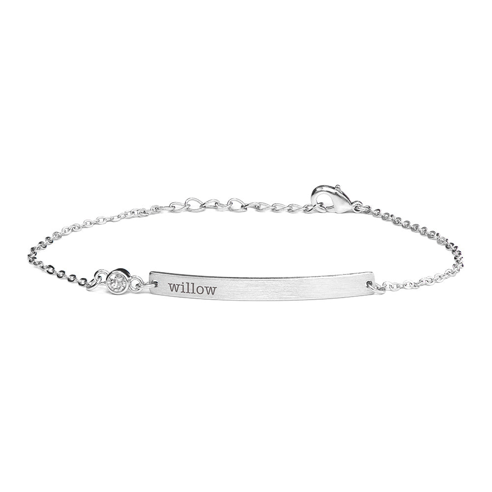 Personalised Silver Birthstone Swarovski Crystal Bracelet