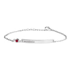 Personalised Silver Birthstone Swarovski Crystal Bracelet