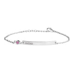 Personalised Silver Birthstone Swarovski Crystal Bracelet