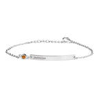 Personalised Silver Birthstone Swarovski Crystal Bracelet