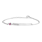 Personalised Silver Birthstone Swarovski Crystal Bracelet