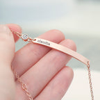 Personalised Rose Gold Birthstone Swarovski Crystal Bracelet