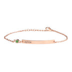 Personalised Rose Gold Birthstone Swarovski Crystal Bracelet