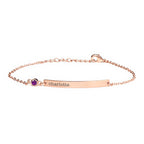 Personalised Rose Gold Birthstone Swarovski Crystal Bracelet
