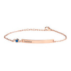 Personalised Rose Gold Birthstone Swarovski Crystal Bracelet