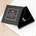 Personalised Dragonfly Silver Necklace