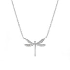 Personalised Dragonfly Silver Necklace