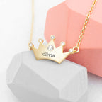 Personalised Kids Princess Crown Necklace