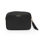 Personalised Luxury Crossbody Bag in Black