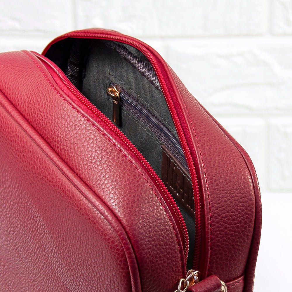 Personalised Luxury Crossbody Bag in Red