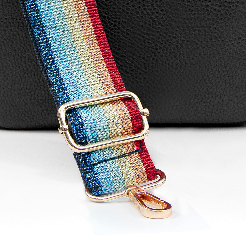 Personalised Luxury Crossbody Bag in Black