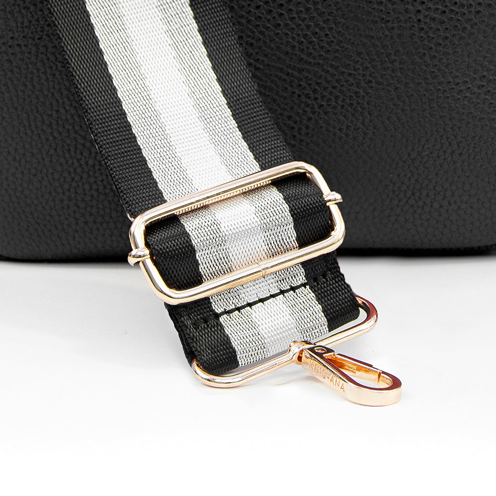 Personalised Luxury Crossbody Bag in Black