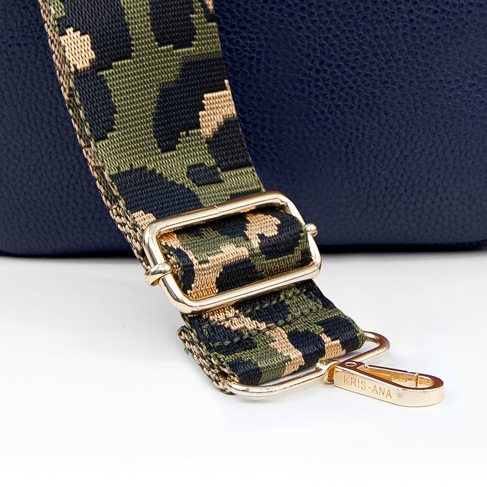 Personalised Luxury Crossbody Bag in Navy