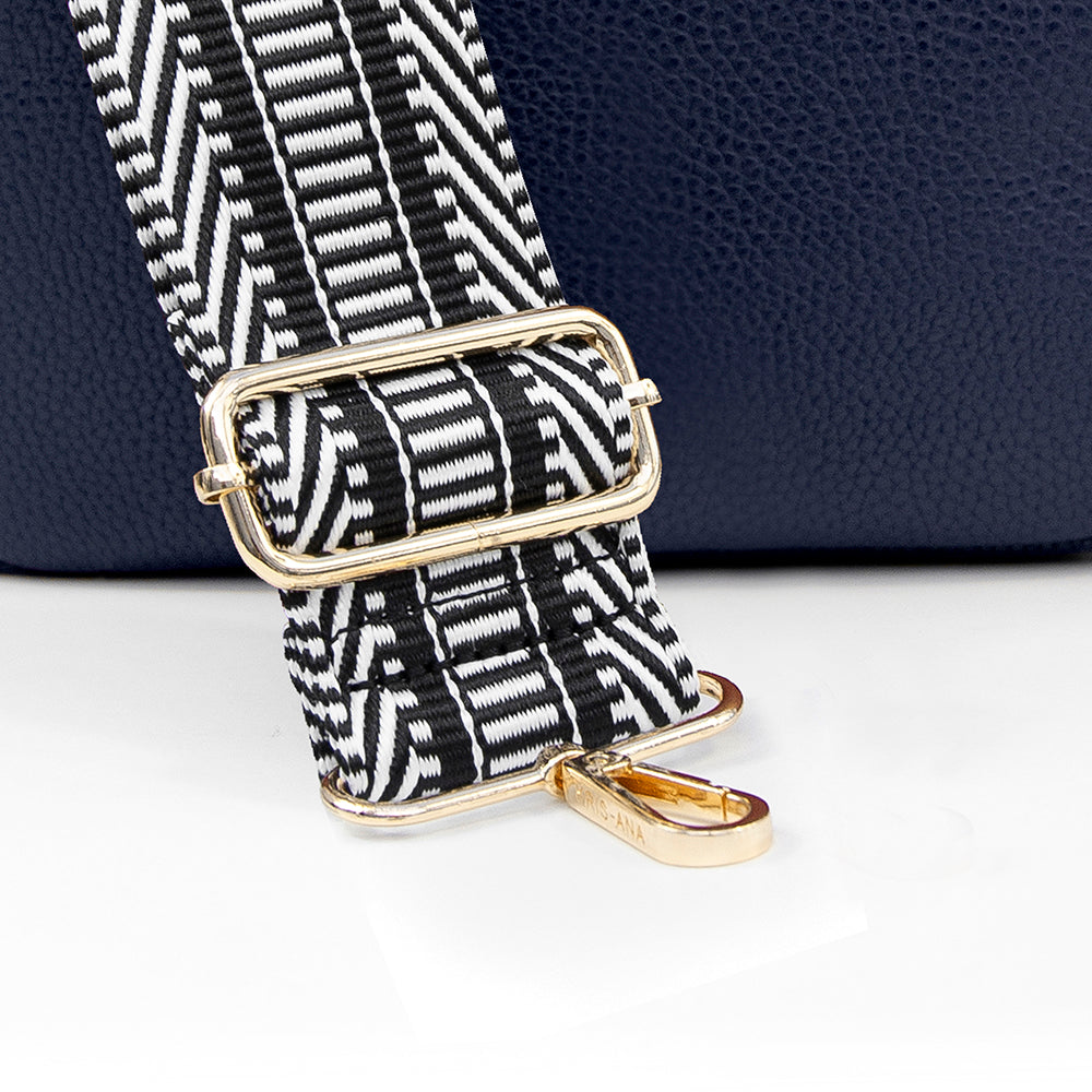 Personalised Luxury Crossbody Bag in Navy