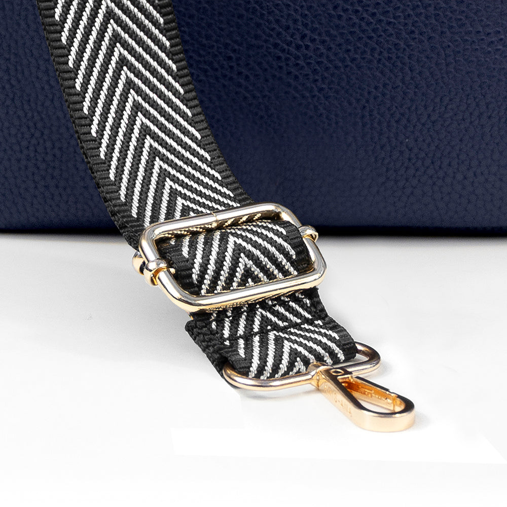 Personalised Luxury Crossbody Bag in Navy