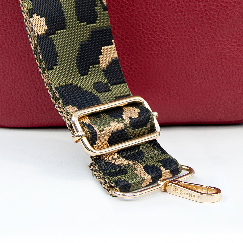 Personalised Luxury Crossbody Bag in Red