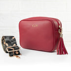 Personalised Luxury Crossbody Bag in Red
