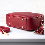 Personalised Luxury Crossbody Bag in Red