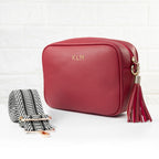 Personalised Luxury Crossbody Bag in Red