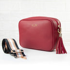 Personalised Luxury Crossbody Bag in Red