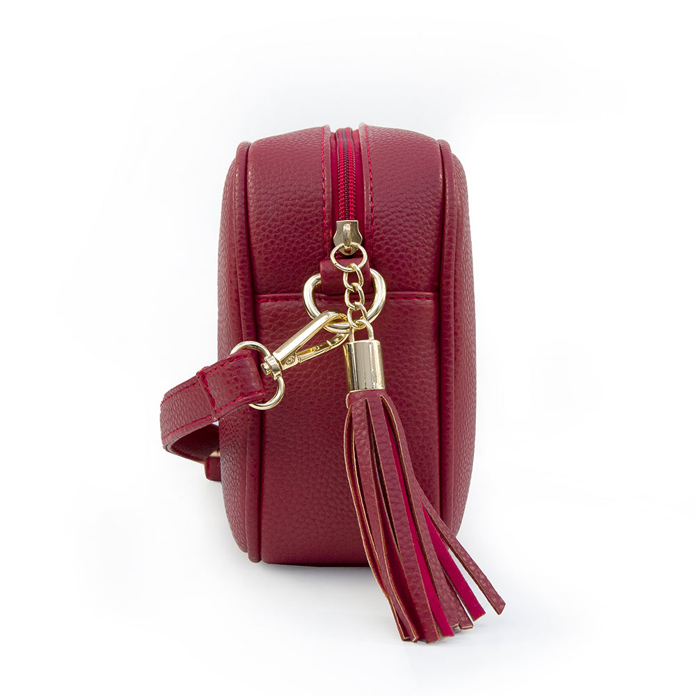 Personalised Luxury Crossbody Bag in Red