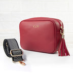 Personalised Luxury Crossbody Bag in Red