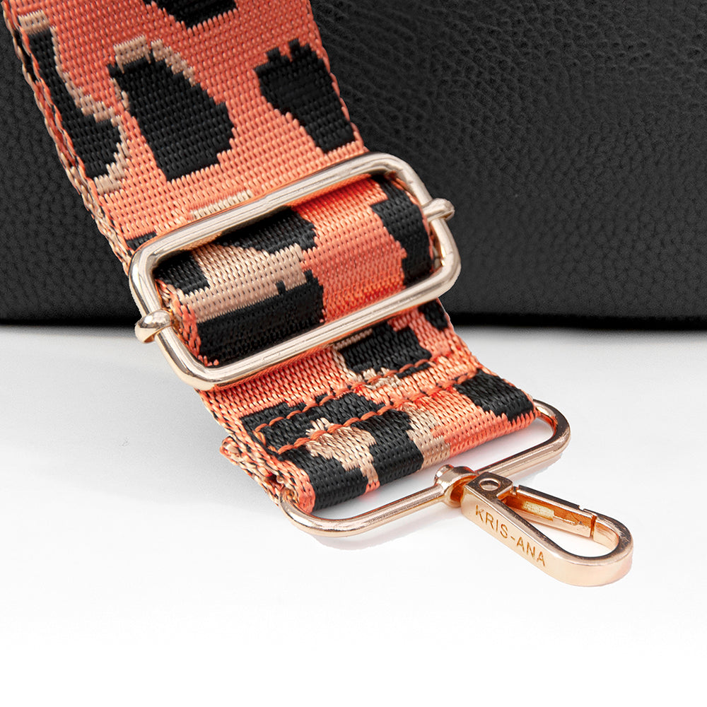 Personalised Luxury Crossbody Bag in Black