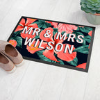 Personalised Tropical Flower Doormat